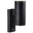 Nordlux Tin Luce Da Parete Metallo Nero Up & Down | Adatto per 2x GU10 - Sensore di Movimento e Luce