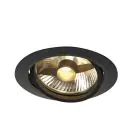 SLV New Tria 1 Faretti Aluminium Nero Il Giro | Ritaglio 150mm - Adatto per 1x GU10 (AR111) 